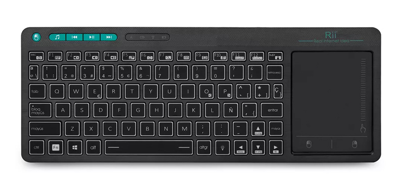 RIITEK ασύρματο πληκτρολόγιο Mini K18+ με touchpad, RGB backlit, 2.4GHz