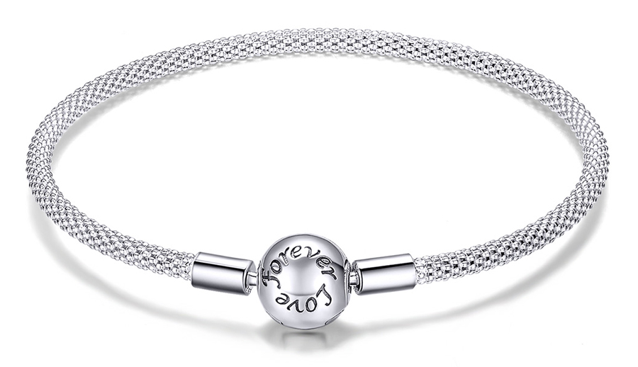 BAMOER βραχιόλι Charm snake chain SCB105-17, ασήμι 925, ασημί