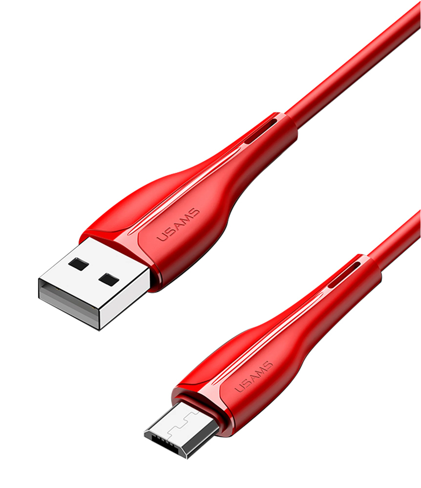 USAMS καλώδιο Micro USB σε USB US-SJ373, 10W, 1m, κόκκινο
