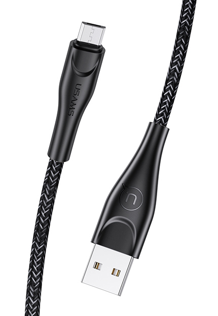 USAMS καλώδιο micro USB σε USB US-SJ393, 10W, 1m, μαύρο