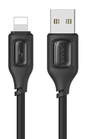 USAMS καλώδιο Lightning σε USB US-SJ618, 12W, 1m, μαύρο