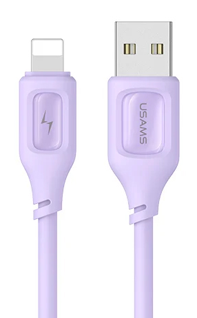 USAMS καλώδιο Lightning σε USB US-SJ618, 12W, 1m, μωβ