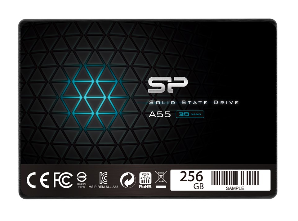 SILICON POWER SSD A55 256GB, 2.5″, SATA III, 550-450MB/s 7mm, TLC
