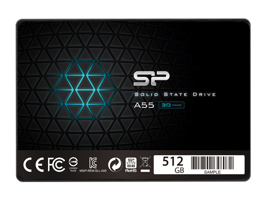 SILICON POWER SSD A55 512GB, 2.5″, SATA III, 560-530MB/s 7mm, TLC