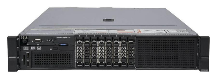 DELL Server R730, 2x E5-2630L v3, 32GB, 2x 750W, 8x 2.5″, H730, REF SQ