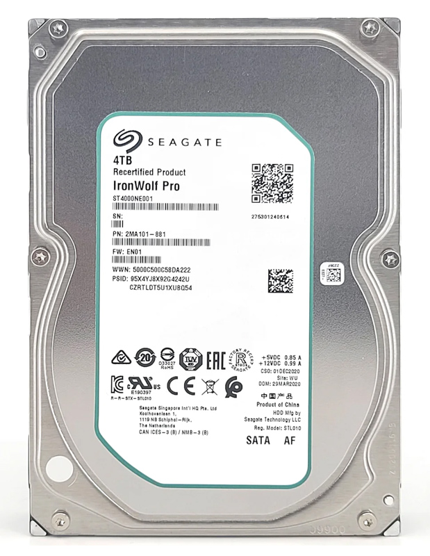 SEAGATE σκληρός δίσκος 3.5″ Iron Wolf Pro, 4TB 256MB, 7200RPM, 6Gb/s, FR