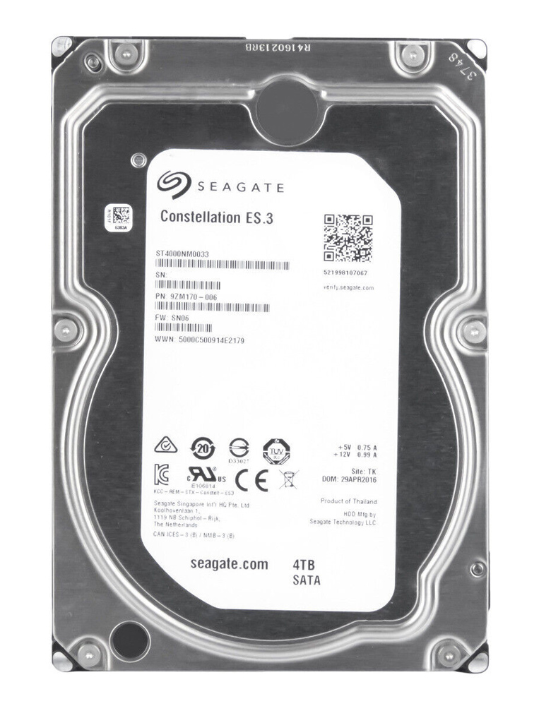 SEAGATE σκληρός δίσκος 3.5″ Constellation ES.3, 4TB, 7200RPM, 6Gb/s, FR