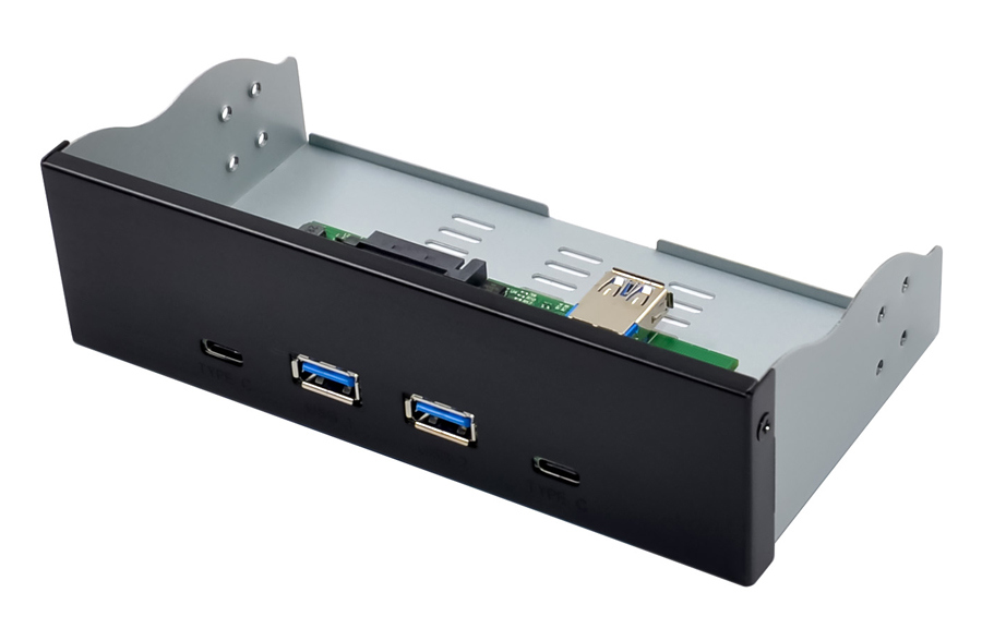 POWERTECH front panel 5.25″ σε 2x USB 3.1 & 2x USB-C, VL820