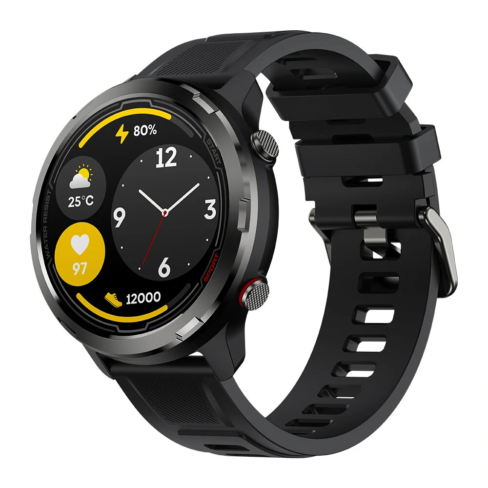 ZEBLAZE smartwatch Stratos 2 Lite, heart rate, 1.32″, GPS, 5 ATM, μαύρο