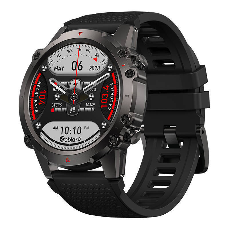 ZEBLAZE smartwatch Vibe 7 Lite, heart rate, 1.47″ IPS, 3ATM/IP69K, μαύρο